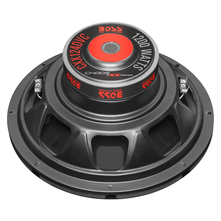 Boss Chaos Exxtreme 12" 1200W Dual Voice Coil 4 Ohm Car Audio Subwoofer (2 Pack)