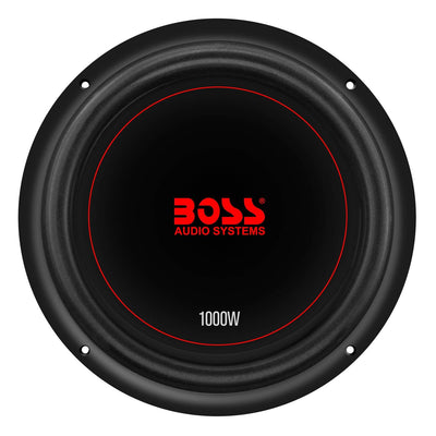 Boss Chaos Exxtreme 10" 1000W Dual Voice Coil 4 Ohm Car Audio Subwoofer (2 Pack)