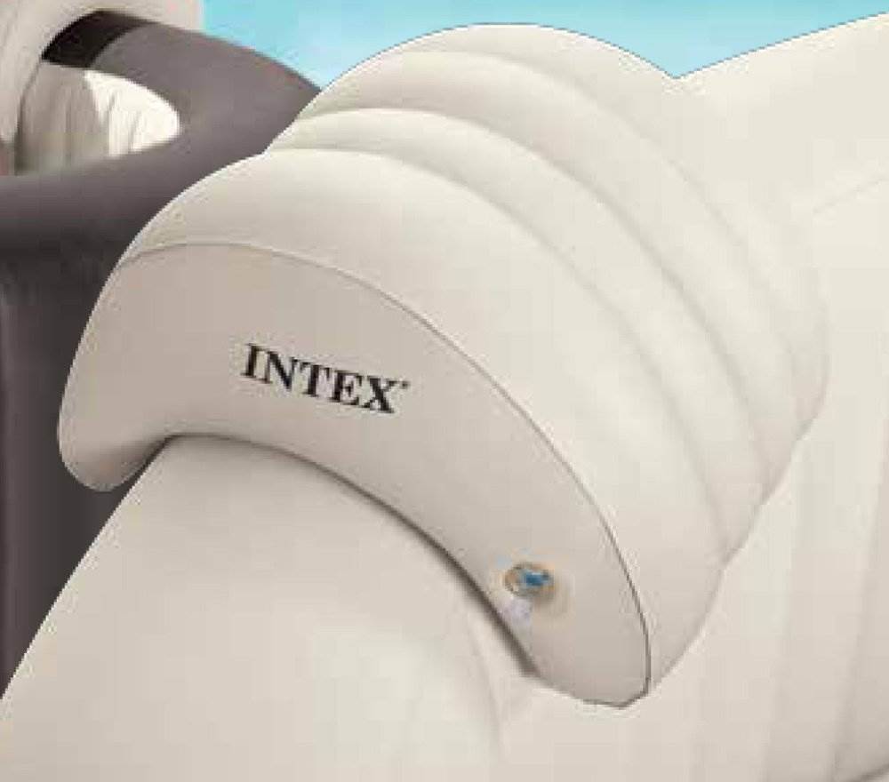 Intex PureSpa 6 Person Hot Tub, Seat, Pillow, Cup Holder Drink Tray (Open Box) - VMInnovations