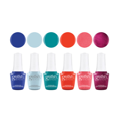 Gelish Medium Coffin Stiletto Nail Kit w/ Polish Sealer & Makin' A Splash Set