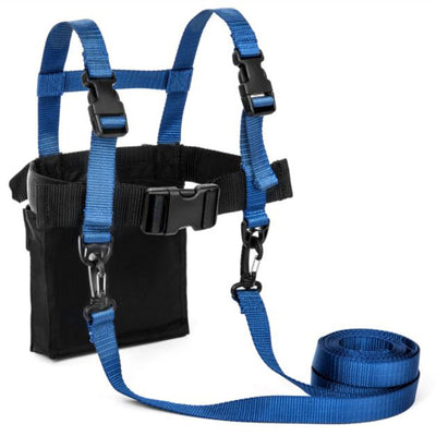Lucky Bums Kids Ski Harness w/ Grip N' Guide Handle, 2 Leashes, Navy (Open Box) - VMInnovations