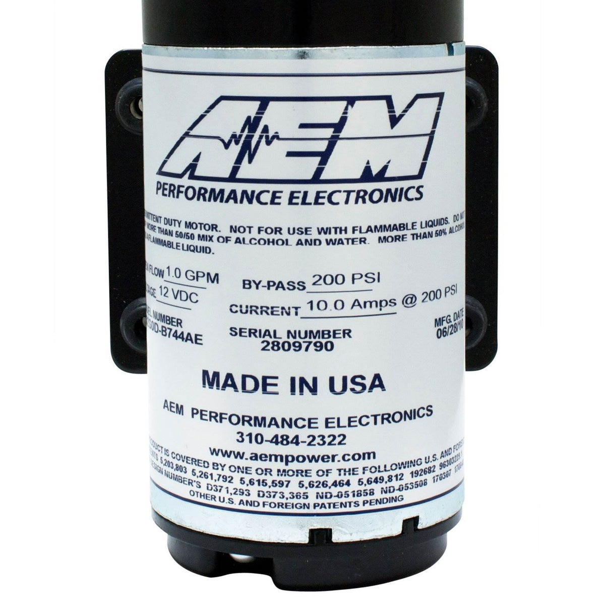AEM Electronics Water/ Methanol Injection System Recirculation Pump (Open Box)