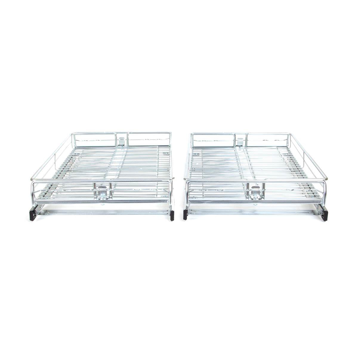 Origami Steel Sliding Pullout Drawer Organizer, Adjustable 13"-21" Width, 2 Pack - VMInnovations