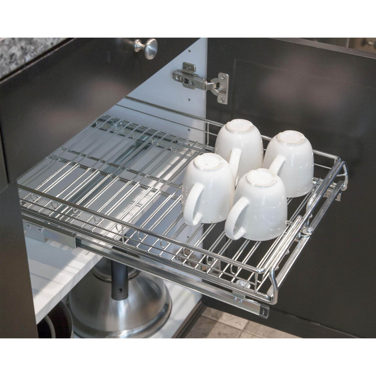 Origami Steel Sliding Pullout Drawer Organizer, Adjustable 13"-21" Width, 2 Pack - VMInnovations