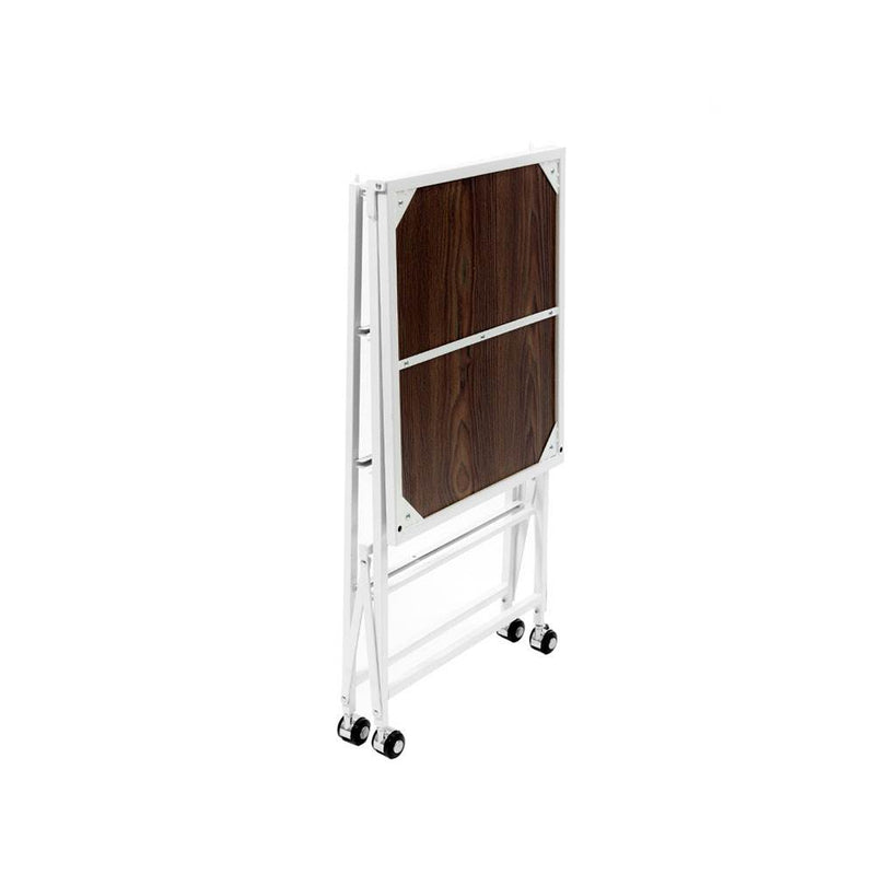 Origami Folding Wheeled Portable Home 4 Pull Out Drawer Storage Cart, White