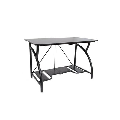 Origami Folding Wooden Office Computer Furniture Table Desk, Black (Open Box) - VMInnovations