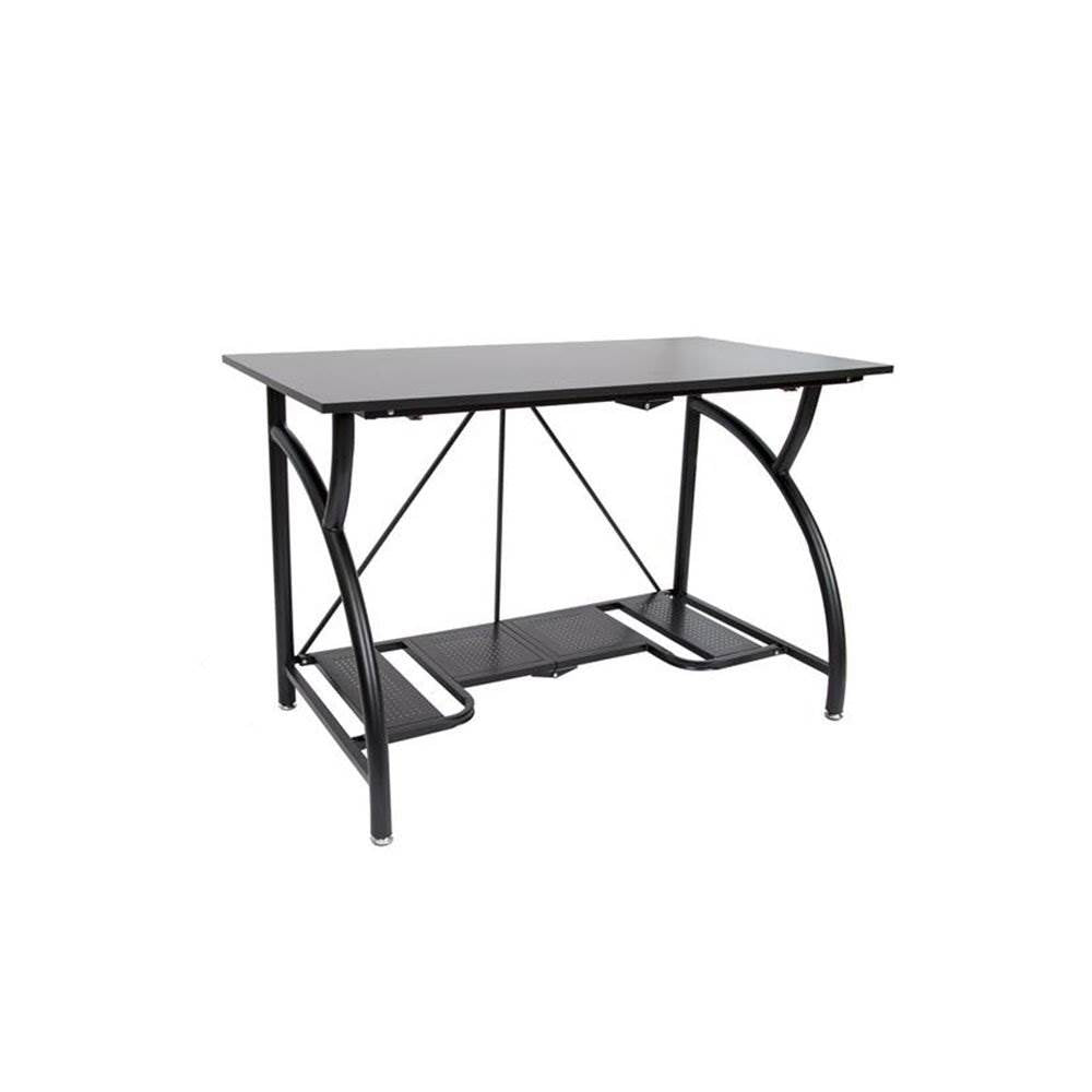 Origami Multi Purpose Folding Wooden Office Computer Table Desk, Black (Used) - VMInnovations