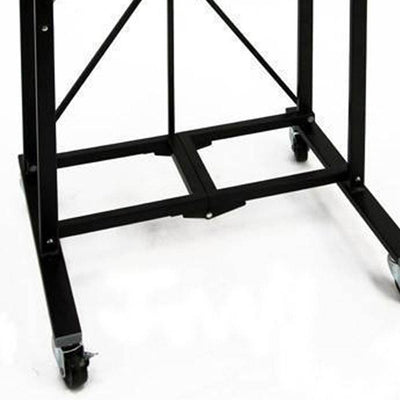 Origami Folding Wheeled Home Office Trolley Table, Black (Open Box)