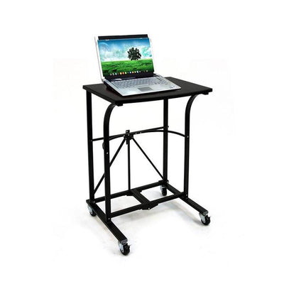 Origami Folding Wheeled Home Office Trolley Table, Black (Open Box)