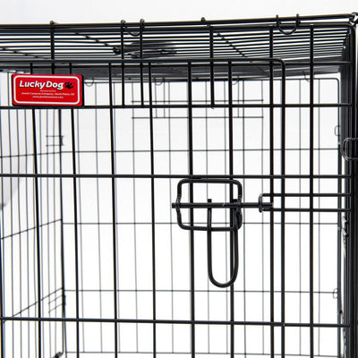 Lucky Dog 2 Door Dog Kennel w/ Leak Proof Removable Pan, Extra Large (Open Box)