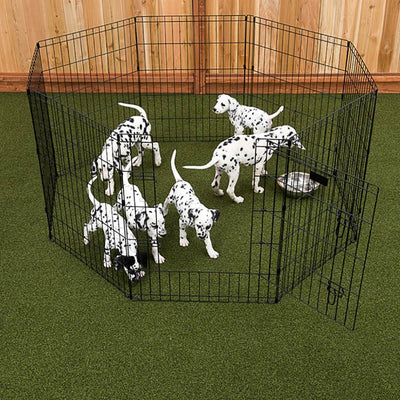 Lucky Dog Modular Pet Indoor Outdoor Portable Puppy Play Pen, 24in (Used)