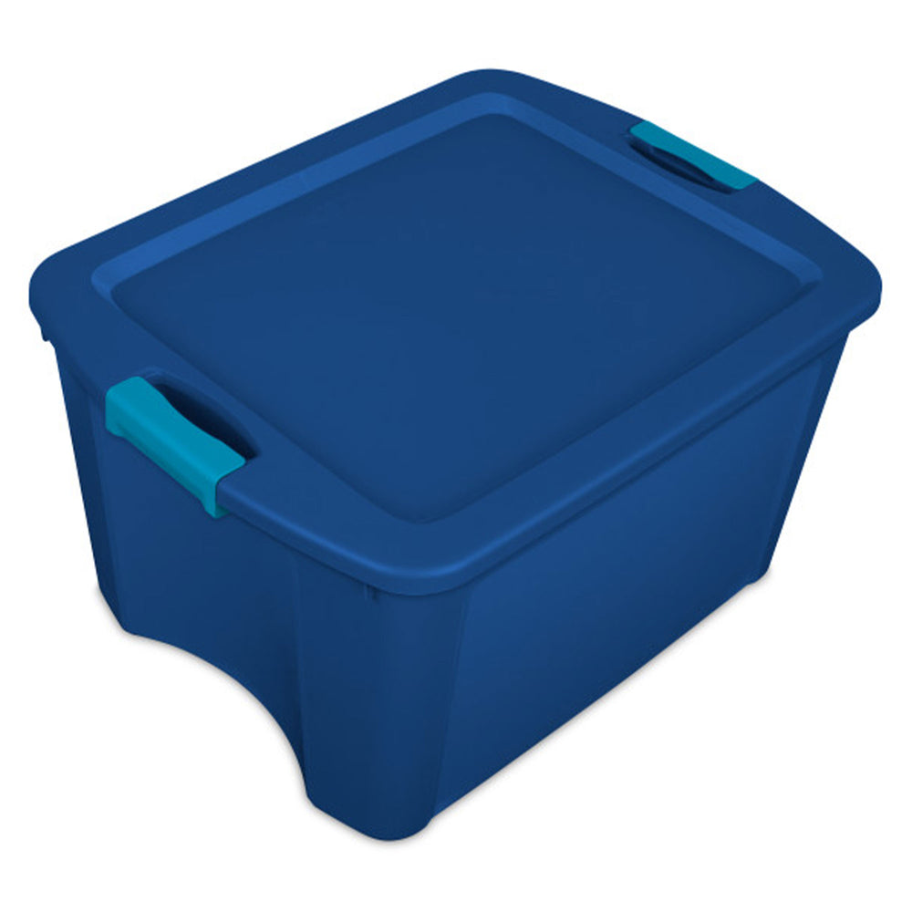 Sterilite 18 Gal Latch and Carry Stackable Storage Bin with Latching Lid, 6 Pack - VMInnovations