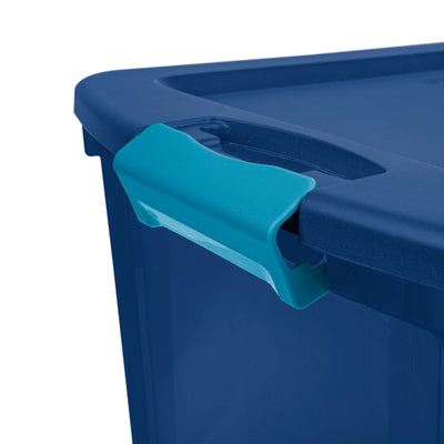 Sterilite 18 Gal Latch and Carry, Stackable Storage Bin w/ Latching Lid, 12 Pack