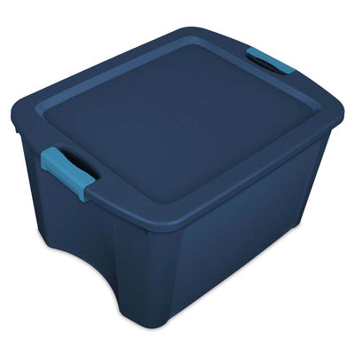 Sterilite 18 Gal Latch and Carry, Stackable Storage Bin w/ Latching Lid, 12 Pack