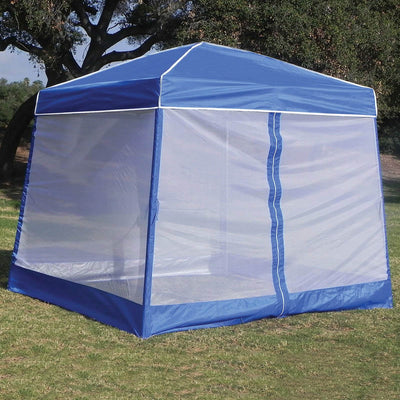 Z-Shade 10' x 10' Angled Leg Instant Canopy Tent Shelter w/ Screen & Weight Bags - VMInnovations