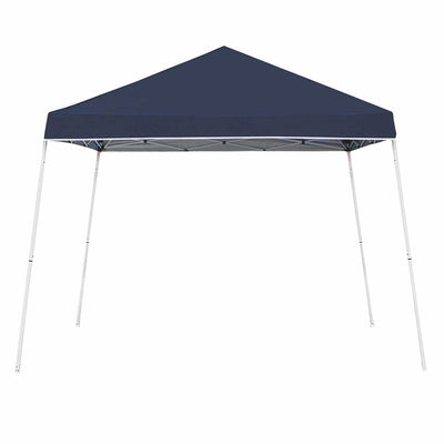 Z-Shade 10' x 10' Angled Leg Instant Navy Blue Canopy with Screen and Weights