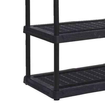 Contico 36 x 24 x 72 Inch 5 Tier Resin Outdoor & Garage Storage Shelf, 2 Pack