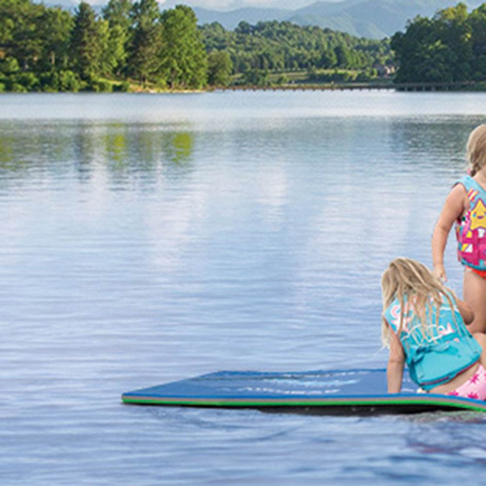 Airhead 11 x 5 Foot WaterMat Roll N Go Swimming Lake Flotation Device, Blue - VMInnovations