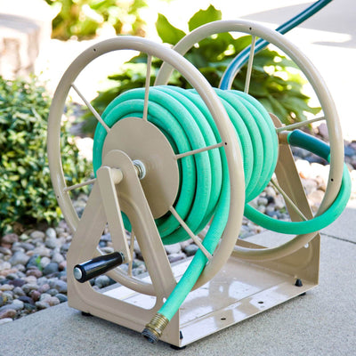 Liberty Garden 200 Foot Multi Purpose Steel Garden Hose Storage Reel (Open Box)