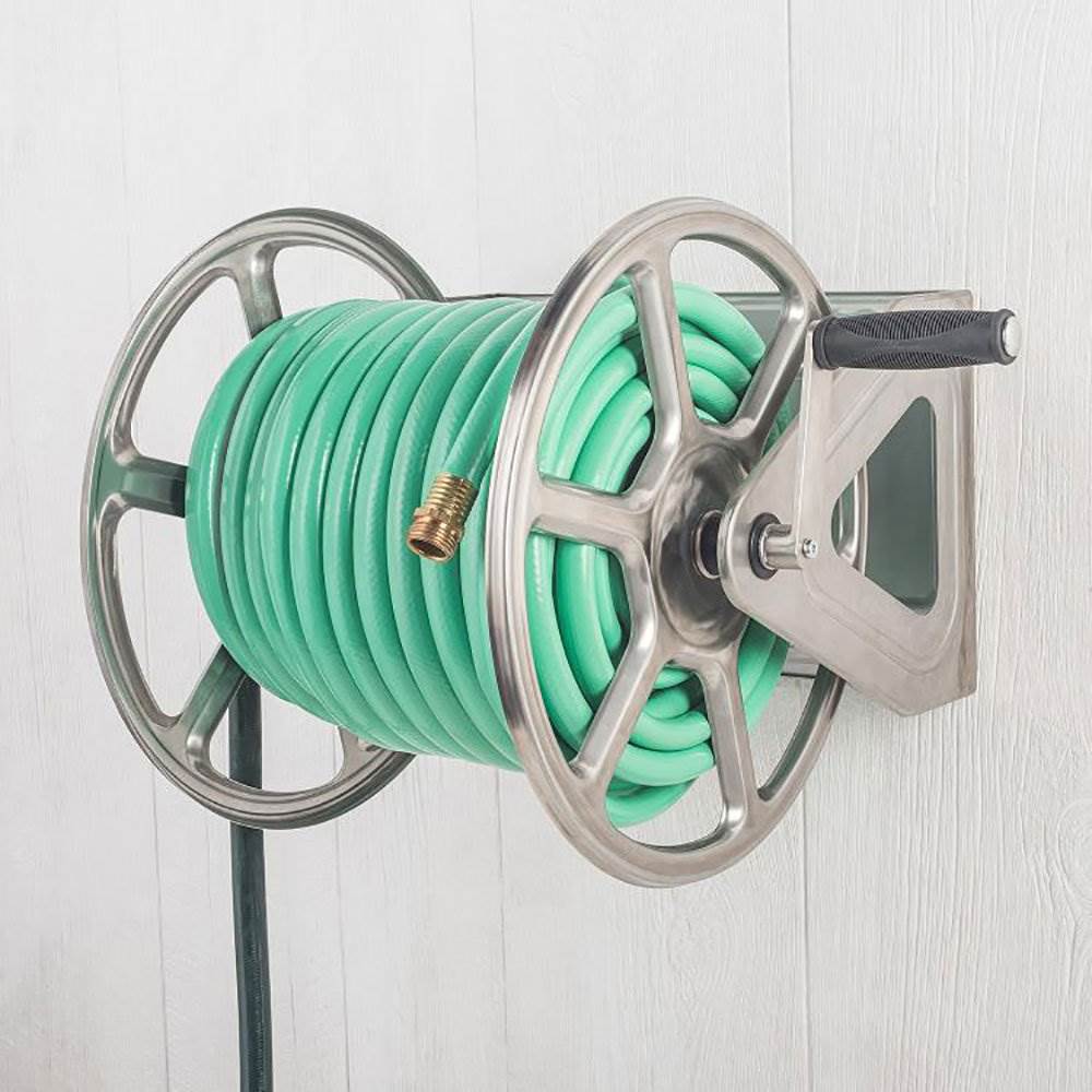 Liberty Garden LBG709S2 Dual-Mounted Steel Garden Hose Reel (Open Box)