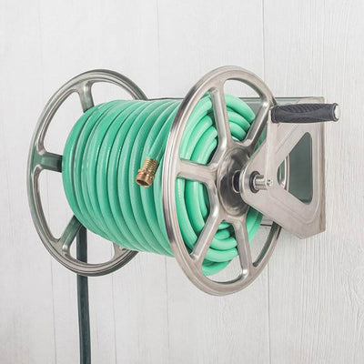 Liberty Garden LBG709S2 Dual-Mounted Steel Garden Hose Reel (Open Box)
