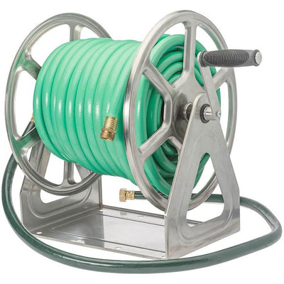 Liberty Garden LBG709S2 Dual-Mounted Steel Garden Hose Reel (Open Box)