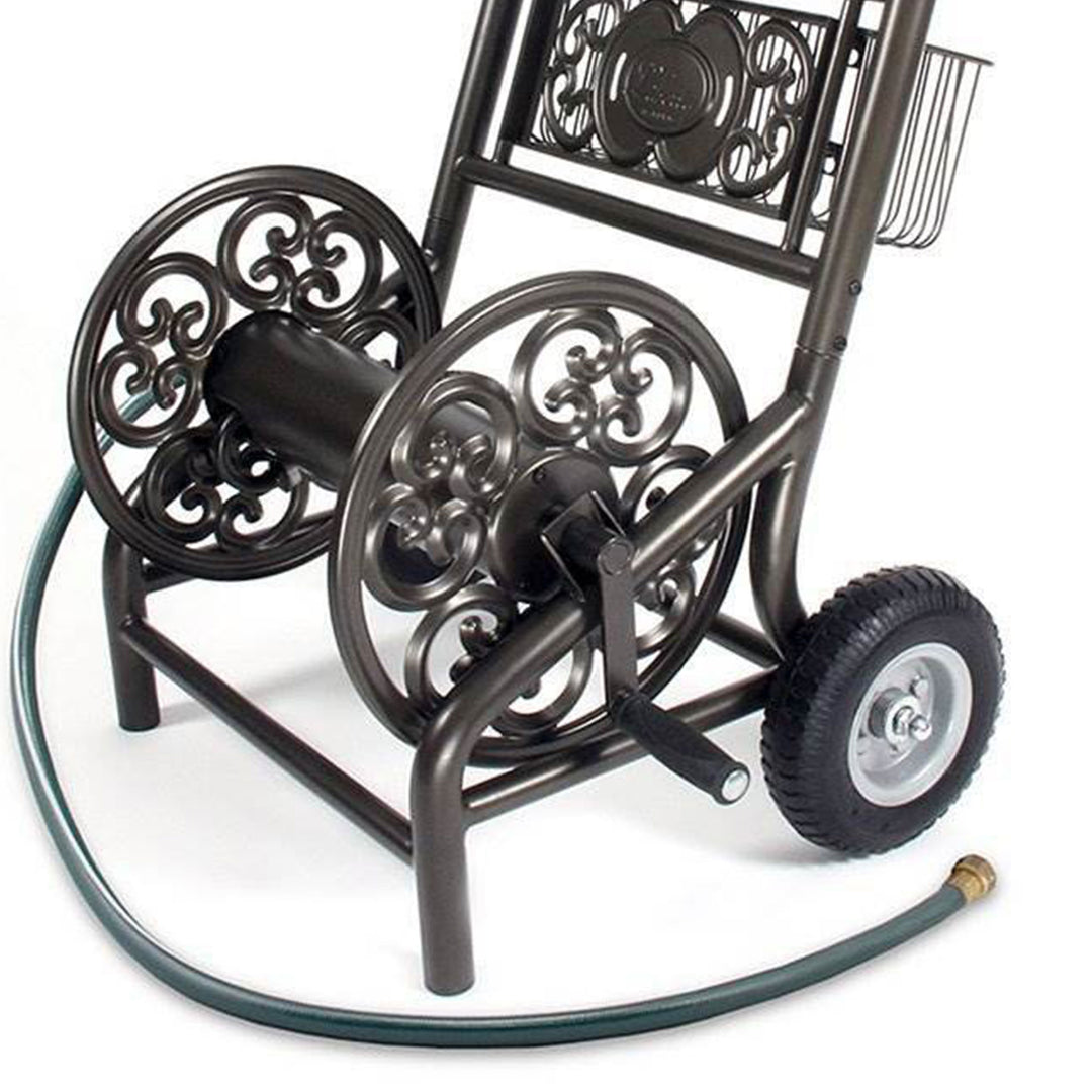 Liberty Garden 301 2 Wheel Outdoor Garden Water Hose Reel Storage Holder & Cart