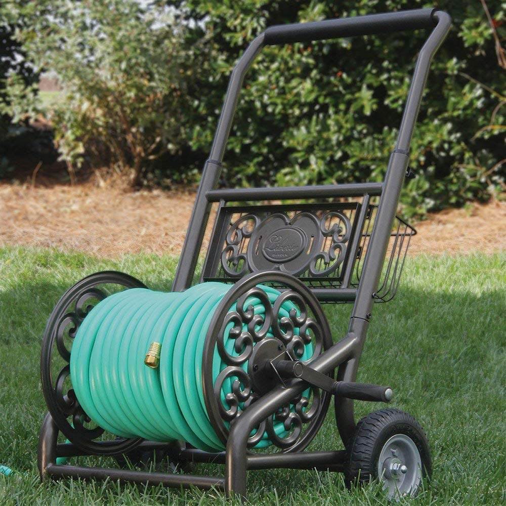 Liberty Garden 301 2 Wheel Outdoor Garden Water Hose Reel Storage Holder & Cart