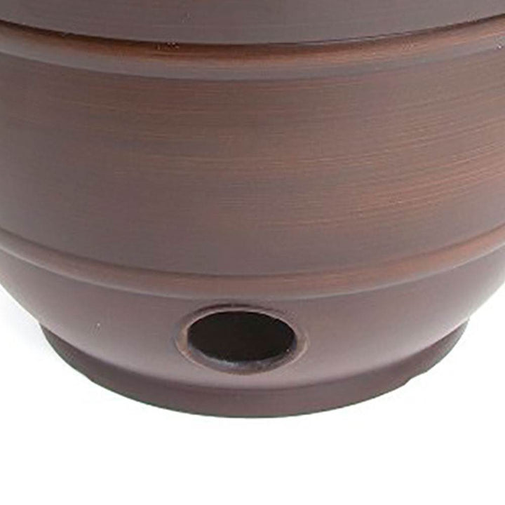 Liberty Garden LBG1924 Banded High Density Resin Hose Holder Pot with Drainage