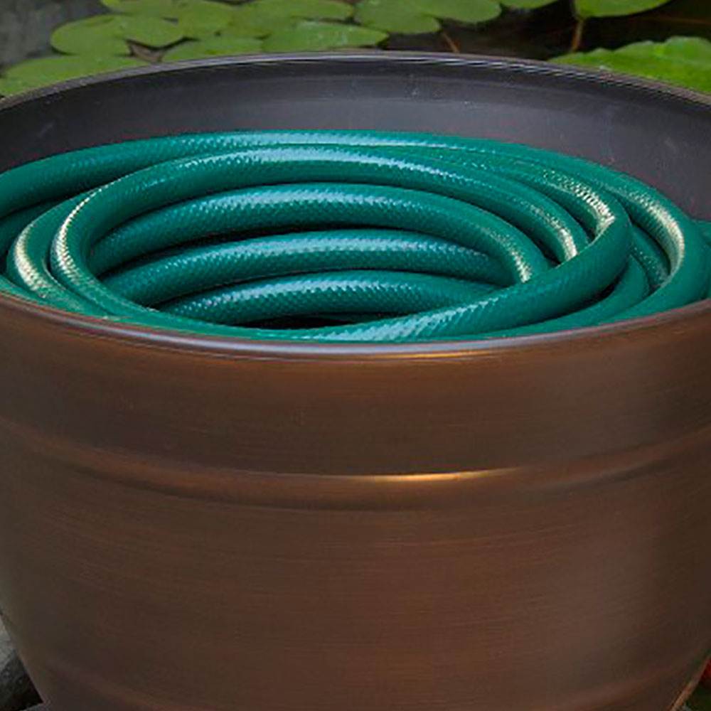 Liberty Garden LBG1924 Banded High Density Resin Hose Holder Pot with Drainage