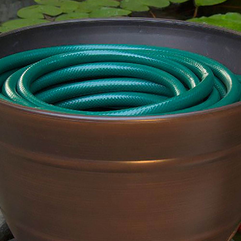 Liberty Garden Banded High Density Resin Hose Pot w/ Drainage (Open Box)(2 Pack) - VMInnovations