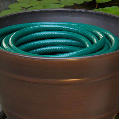 Liberty Garden Banded High Density Resin Hose Pot w/ Drainage (Open Box)(2 Pack) - VMInnovations