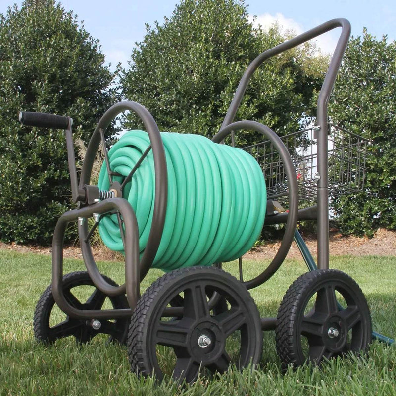 Liberty Garden Products 4 Wheel Residential Hose Reel Cart Holds Up to 250 Feet