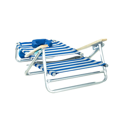 Ostrich SBSC-1016S South Adult Beach Lake Sand Lounging Chair, Striped (2 Pack)