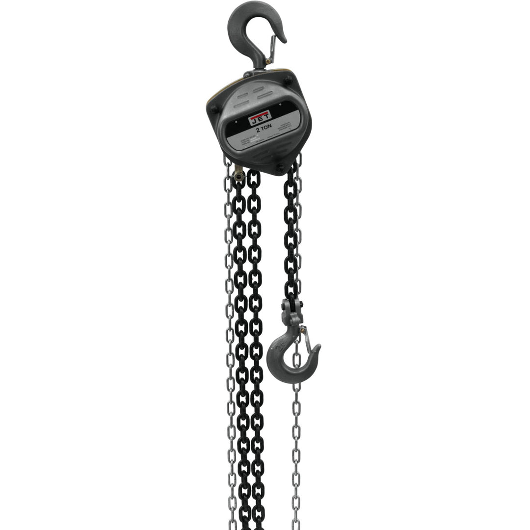 Jet S90-200-10 Contractor 2 Ton Hand Chain Hoist w/10' Lift & 2 Hooks (Open Box)