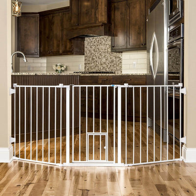 Carlson Pet Products 30" Flexible Gate for Wide Openings w/ Pet Door (Open Box) - VMInnovations