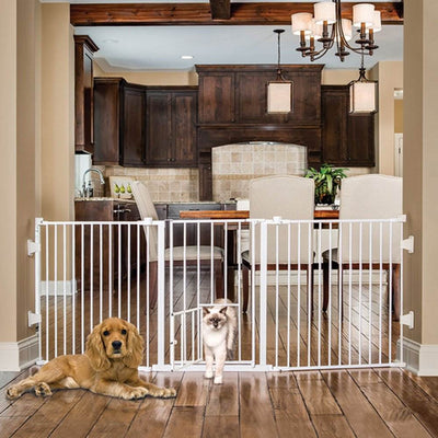 Carlson Pet Products 30" Flexible Gate for Wide Openings w/ Pet Door (Open Box) - VMInnovations