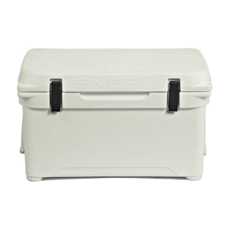 ENGEL 35 Quart 42 Can High Performance Roto Molded Cooler Chest, Coastal White
