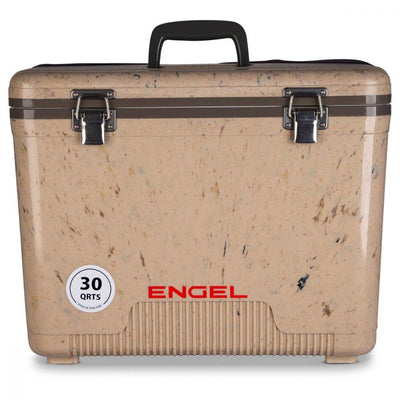 ENGEL 30-Qt 48 Can Leak-Proof Compact Insulated Drybox Cooler, Grassland Brown - VMInnovations