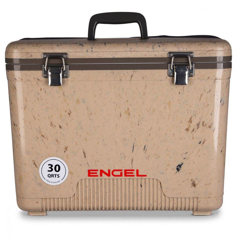 ENGEL 30-Qt 48 Can Leak-Proof Compact Insulated Drybox Cooler, Grassland Brown