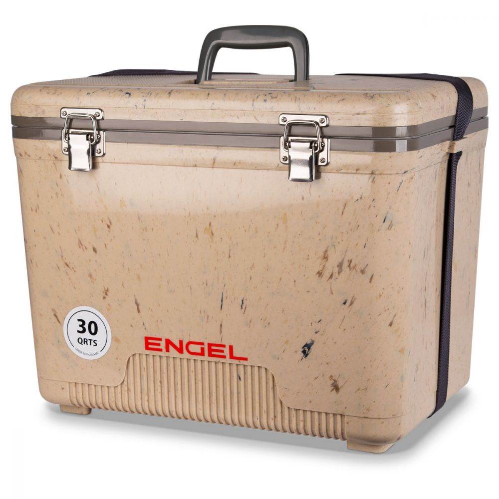 ENGEL 30-Qt 48 Can Leak-Proof Compact Insulated Drybox Cooler, Grassland Brown - VMInnovations