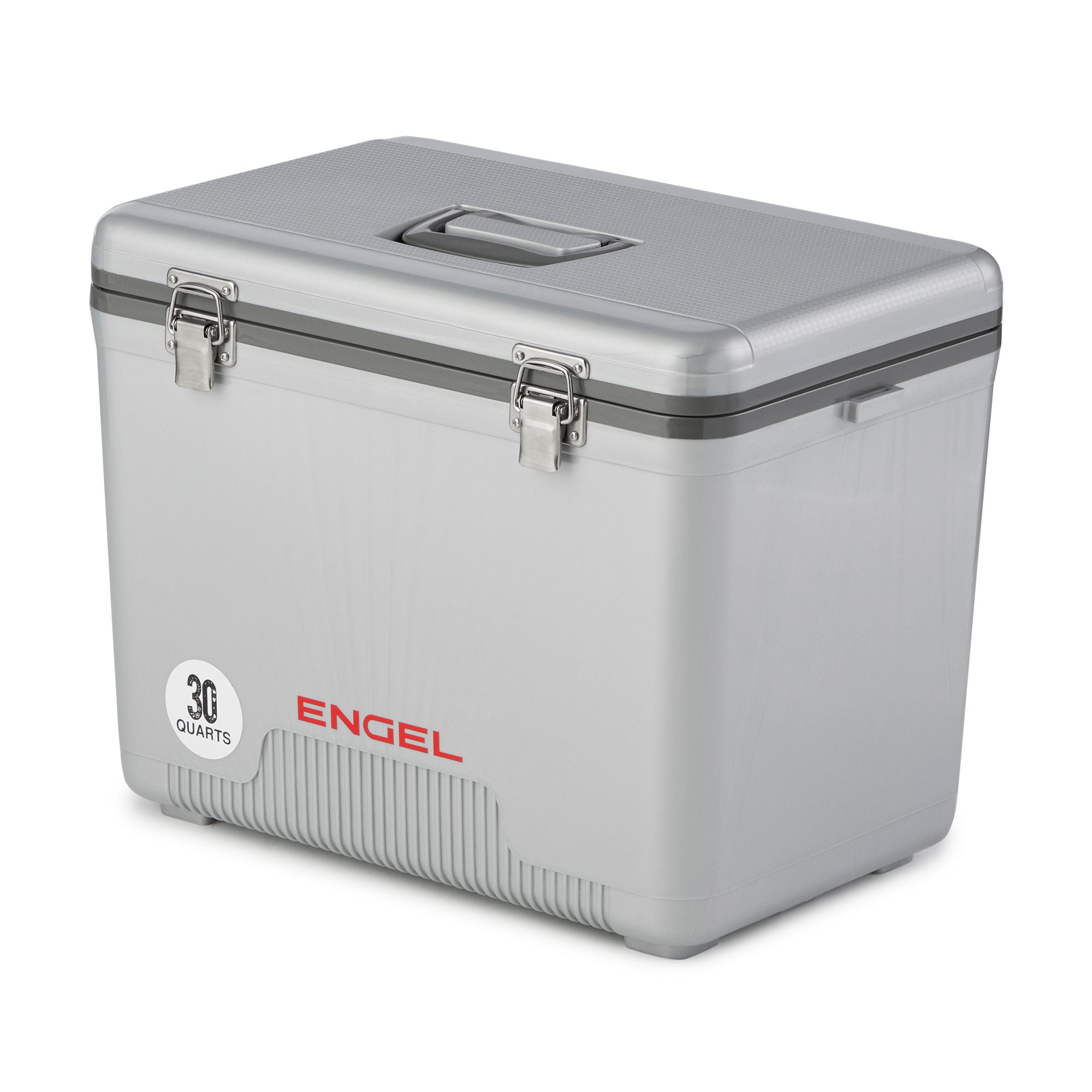 Engel Coolers 30 Quart 48 Can Insulated Mobile Cooler Drybox, Silver (Used)