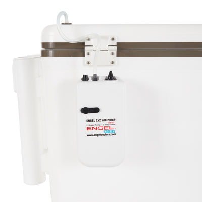 Engel 30-Quart Bait Box and Cooler with Rod Holders, White (Open Box) - VMInnovations