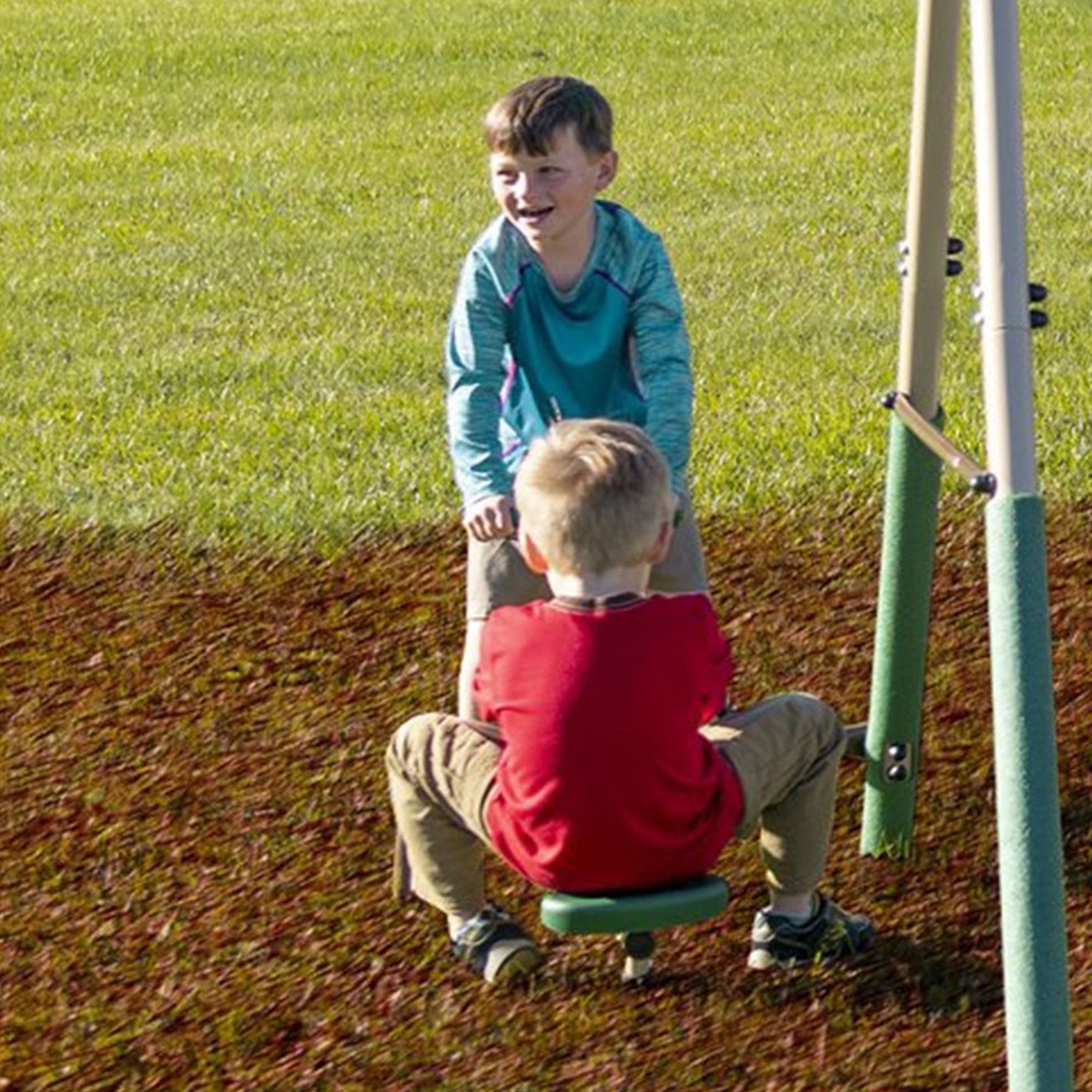 XDP Recreation Play Kids Backyard Playset Swing Set w/ Slide & See Saw(Open Box) - VMInnovations