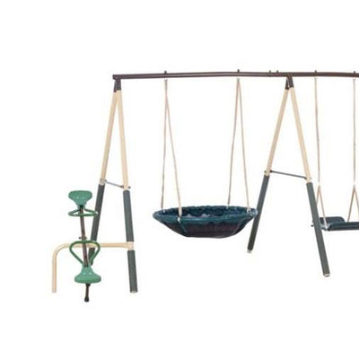 XDP Recreation Deerfield Playground Swing Set, Super Disc, Slide, Glider & Swing