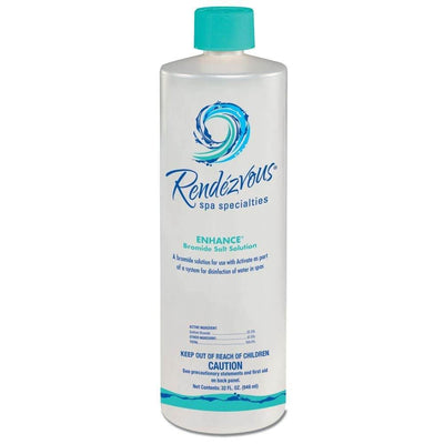 Rendezvous Spa Enhance Chlorine Free Liquid Bromide Salt Pool Solution, 6 Pack