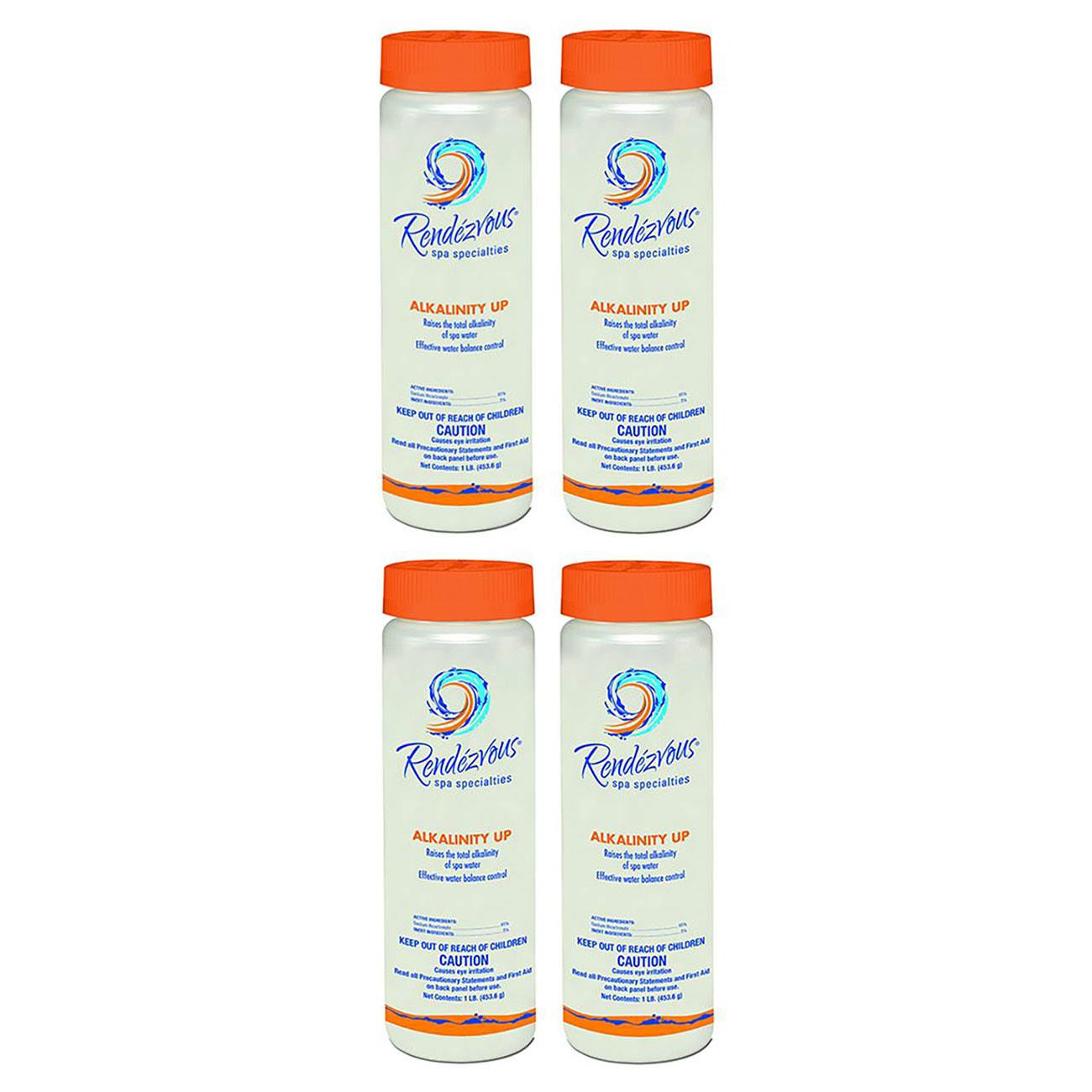 Rendezvous Spa Specialties Alkalinity Up Swimming Pool Testing Balancer (4 Pack)