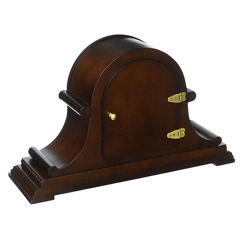 B1514 Asheville Battery Powered Chiming Mantel Clock, Brown Cherry Finish(Used) - VMInnovations