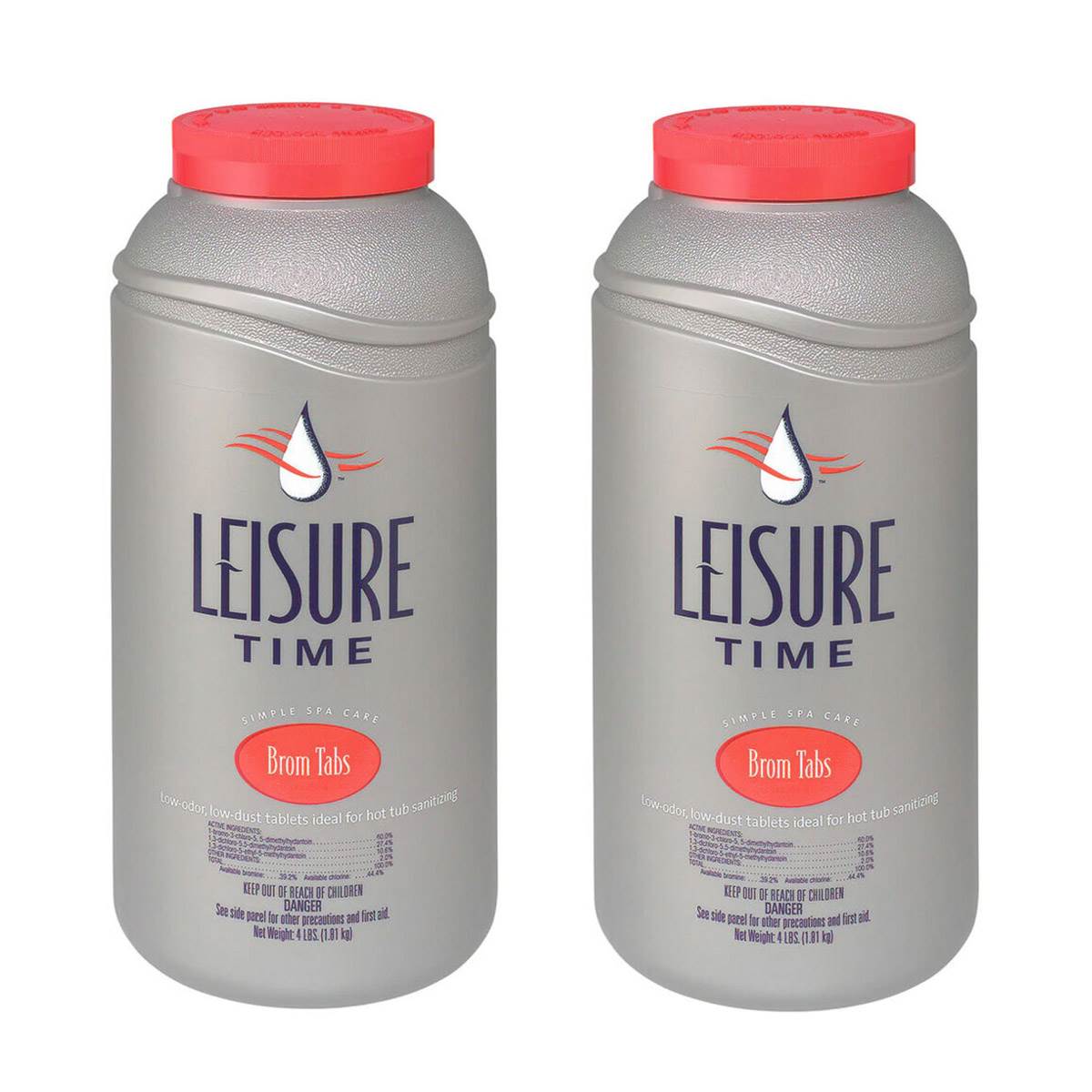 Leisure Time Spa Disinfectant Brominating Chemical Tablets, 4 Pounds (2 Pack)