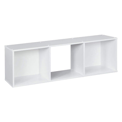 Closetmaid Decorative Home Stackable 3 Cube Organizer Storage, White (4 Pack) - VMInnovations